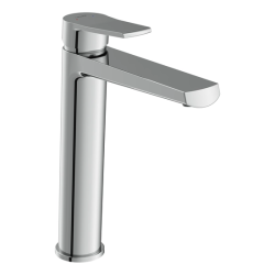 Смеситель для раковины/умывальника Cersanit City однорычажный, высокий, неповоротный, длина 145 мм, латунь, цвет хром