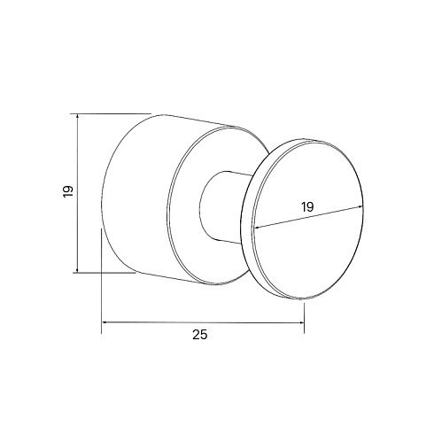 Комплект одинарных крючков IDDIS Optima Home, хром, настенный, сплав металлов, 25х19х19 мм, форма округлая, для полотенец в ванную/туалет/душевую кабину