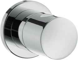 Вентиль Axor Uno запорный, скрытого монтажа, настенный, круглый, латунь, цвет: хром, встраеваемый/встроенный, для ванны/душа