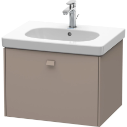 Тумба под раковину Duravit Brioso, 62х46,9х45,2 см, подвесная, 1 выдвижной ящик, ДСП, цвет: базальт, шкафчик навесной, механизм доводчика, прямоугольная, правая/левая, в ванную комнату