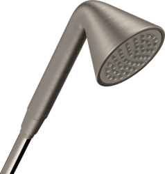 Лейка душевая Axor Showers/Front 85 1jet, настенная, круглая, с 1 режимом, латунная, цвет под сталь, ручная, для душа/ванной
