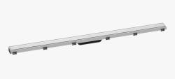 Решетка Hansgrohe RainDrain Match 120, с регулировкой по высоте для душевого трапа 115,5х8,1 см, цвет белый, для душа в пол, нержавеющая сталь, прямоугольная