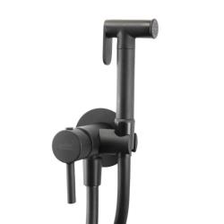Гигиенический душ Webert Sax Evolution со смесителем/лейкой, для унитаза/биде, однорычажный, скрытого монтажа/встраиваемый, настенный, керамический, латунь, цвет черный