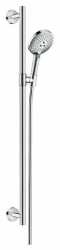 Душевой гарнитур Hansgrohe Raindance Select S 120 3jet EcoSmart/U со штангой Comfort 90 см, комплект: ручной душ/душевая штанга/шланг для душа/ползунок, латунь/пластик , цвет хром