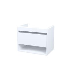 Тумба под раковину IDDIS Zodiac Х, 677х444х542 мм, подвесная, цвет белый, 1 выдвижной ящик/ниша, ЛДСП, система плавного закрывания, прямоугольная, универсальная, в ванную комнату ZDX70WNi95