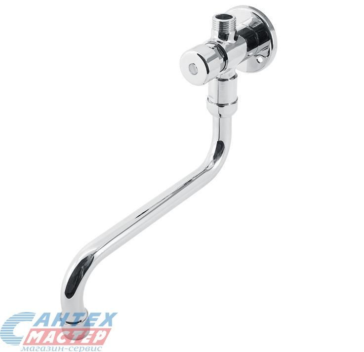 Смеситель для кухни/мойки Варион порционно-нажимной, керамический, с поворотным изливом, длина 180 мм, латунь, цвет хром, кухонный, хромированный, настенный, кран, комплект, сантехника, водопроводные, размер, характеристики, высота, расстояние