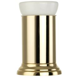 Стакан Migliore Mirella, с держателем, настольный, латунь/керамика, форма округлая, для зубных щеток в ванную/туалет/душевую кабину, цвет золото