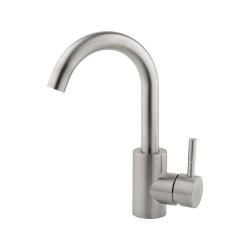 Смеситель для раковины/умывальника AQUEDUC однорычажный, поворотный, керамический, высота излива 170 мм нержавеющая сталь, цвет сталь 345333