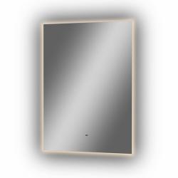Зеркало Comforty "Адонис-45", 45х70 см, с LED/ЛЕД-подсветкой, прямоугольное, выключатель бесконтактный, для ванны, навесное/подвесное/настенное, дизайнерское