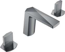 Смеситель для раковины/умывальника Boheme Venturo, двухвентильный, неповоротный, керамический, длина излива 152 мм, латунь, цвет оружейная сталь