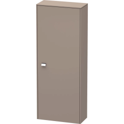 Пенал Duravit Brioso R, 52x24x133 см, подвесной, (правый), с дверцей, с полкой, со стеклянными полками, цвет: базальт/хром, в ванную комнату