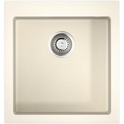 Мойка кухонная Omoikiri Bosen 47-WH, 47х50 см, врезная, из искусственного гранита (Tetogranit), прямоугольная, цвет белый, без отверстия под смеситель, без крыла, слив-перелив, врезная в столещницу, для кухни
