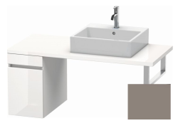 Тумба/шкафчик для консоли/столешницы Duravit DuraStyle под раковину 40х54,8х51,2 см, подвесная, ДСП, цвет: белый глянец/базальт, 1 выдвижной ящик, прямоугольная