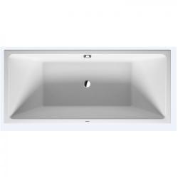 Ванна Duravit Vero Air 180х80 см пристенная, акриловая, цвет: белый, с фронтальной панелью, рамой (без гидромассажа, сифона), прямоугольная/угловая, с двумя наклонами для спины