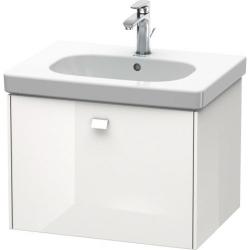 Тумба под раковину Duravit Brioso, 62х46,9х45,2 см, подвесная, 1 выдвижной ящик, ДСП, цвет: белый глянец, шкафчик навесной, механизм доводчика, прямоугольная, правая/левая, в ванную комнату