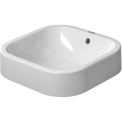 Раковина DURAVIT Happy D.2, 40х40х16,5 см, накладная, квадратная, санфарфор, цвет белый, без отверстия/площадки под смеситель, слив/перелив