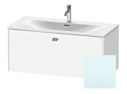 Тумба под раковину для консоли/столешницы Duravit Brioso 102х55х44,2 см, подвесная, ДСП, цвет: светло-голубой/хром, 1 выдвижной ящик, прямоугольная
