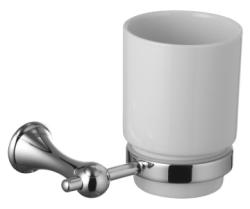Стакан Lemark Стандарт керамический с держателем хром LM2136C