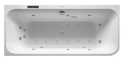 Ванна Duravit Happy D.2 180х80 см гидромассажная, пристенная, акриловая, цвет: белый, с ножками/сливом-переливом/фронтальной панелью, прямоугольная/угловая, с системой гидромассажа Combi-System L, с двумя наклонами для спины, левая