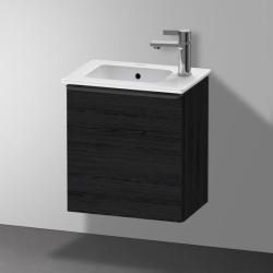 Тумба под раковину Duravit D-Neo, 41х27,4х44 см, подвесная, с распашной дверцей, ДСП, цвет: дуб черный, шкафчик навесной, прямоугольная, правая, в ванную комнату