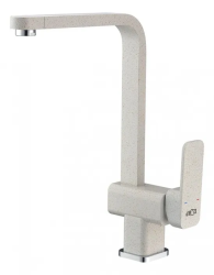 Смеситель для кухни/мойки EMAR, однорычажный, керамический картридж, с поворотным изливом, высокий, длина излива 200 мм, латунь, цвет барит