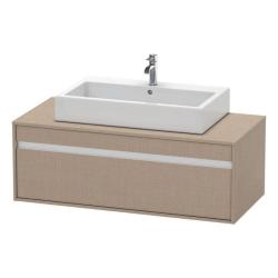 Тумба под раковину для консоли/столешницы Duravit Ketho 120х55х42,6 см, подвесная, ДСП, цвет: лен, 1 выдвижной ящик, прямоугольная