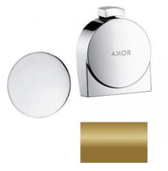 Слив-перелив для ванны Axor Exafill (внешняя часть набора), вентиль/предохранительная пробка, диаметр 86/70 мм, латунь, цвет полированная бронза, круглая