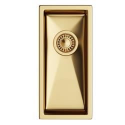 Мойка 440х210 см TopZero серия TNL/Color X, цвет золото, универсальная, из нержавеющей стали, матовая, прямоугольная, отверстие под смеситель, слив-перелив, для кухни