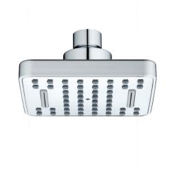 Верхний душ Melodia квадратная, 100х100 мм хром, 2 типами струи,  ABS-пластик, тропический душ, для душа/ванной MKP27016С