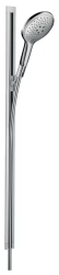 Душевой гарнитур Hansgrohe Raindance Select S 150 3jet, высота 90 см, комплект: ручной душ/душевая штанга/шланг для душа/ползунок, стальной, нержавеющая сталь, цвет хром, наружного монтажа, настенный, для душа/ванной