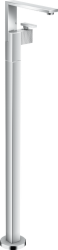 Смеситель для раковины AXOR Edge напольный, с алмазной огранкой, однорычажный, фиксированный излив, длина 23,5 см, керамический, латунь, цвет хром, со сливным клапаном Push-Open