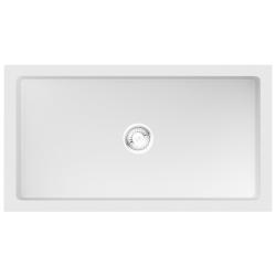 Мойка кухонная Omoikiri Mikura 76-WH, 46х76 см, врезная/с фронтальной стенкой, из натуральной керамики (Natceramic), прямоугольная, цвет белый, без отверстия под смеситель, без крыла, слив-перелив, врезная в столещницу, для кухни