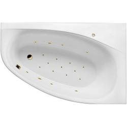 Ванна Excellent Kameleon RELAX, 170х110 см, акриловая, цвет- белый/золото, (с гидромассажем), с каркасом, асимметричная, правосторонняя, правая, приставная/встраиваемая