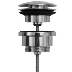 Донный клапан DURAVIT ME by Starck, для раковины, с вертикальным рычажком, нержавеющая сталь, круглый, с переливом, цвет: хром, с возможностью перекрытия, классический/стандартный