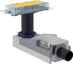 Корпус душевого лотка Geberit CleanLine для дренажного желоба с выпуском D40 высота стяжки 65-90 мм