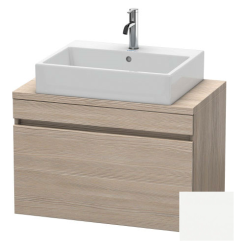 Тумба под раковину для консоли/столешницы Duravit DuraStyle 80х47,8х51,2 см, подвесная, ДСП, цвет: сосна серебристая/белый матовый, 1 выдвижной ящик, прямоугольная