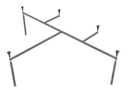 Каркас Koller Pool Tera, 150х150 см, для ванны, металлический, цвет серый, пять ножек, четверть круга, правый/левый правосторонний/левосторонний, универсальный для ванны