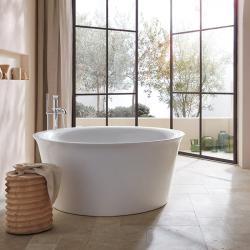 Ванна Duravit White Tulip 140х140 см отдельностоящая, акриловая, цвет: белый, с фронтальной панелью, рамой (без гидромассажа, сифона), круглая