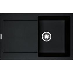 Мойка кухонная Franke MARIS MRG 611-78, 78х50 см, врезная, искусственный гранит (Fragranite+), прямоугольная, цвет оникс, без отверстия под смеситель, с крылом, оборачиваемая