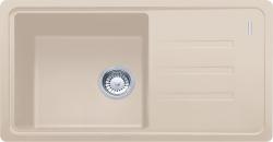 Мойка кухонная Franke MALTA BSG 611-78L, 78х50 см, врезная, искусственный гранит (Fragranite+), прямоугольная, цвет сахара, без отверстия под смеситель, с крылом, оборачиваемая