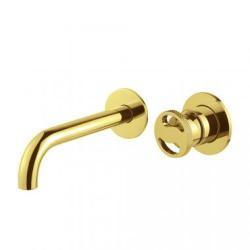 Смеситель для раковины Migliore Reversa, скрытого монтажа, однорычажный, неповоротный, длина излива 192 мм, керамический картридж, латунь, цвет золото