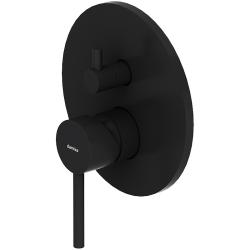 Смеситель для душа Damixa Scandinavian Pure, встраиваемый, однорычажный, керамический, без излива, латунь, комплект, цвет черный матовый, для душа