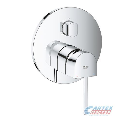 Смеситель для душа Grohe Plus однорычажный, скрытого монтажа, на 3 положения, керамический, настенный, без излива/шланга/лейки