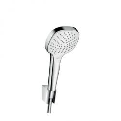 Душевой гарнитур Hansgrohe Croma Select E Vario Porter, лейка прямоугольная, комплект: ручной душ/держатель для душа/шланг для душа 125 см, пластик, цвет хром/белый