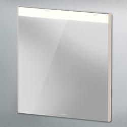 Зеркало Duravit Brioso, 62х70х4,5 см с LED/ЛЕД-подсветкой, прямоугольное, подвесное/настенное, цвет рамы: серо-коричневый, сенсорный выключатель, диммер, для ванной