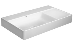 Раковина DURAVIT DuraSquare 80х47х14,5 см, накладная, прямоугольная, керамика DuraCeram, с крылом, чаша слева, цвет белый, без отверстия под смеситель, без перелива, левая