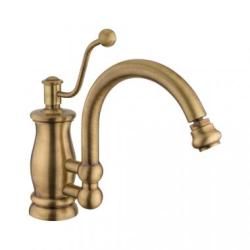 Смеситель для биде Migliore Vivaldi, однорычажный, поворотный, длина 181 мм, керамический картридж, латунь, цвет бронза