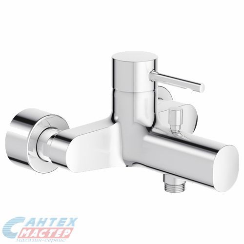 Смеситель для ванны/душа Jacob Delafon Cuff однорычажный, керамический, настенный, излив фиксированный 168 мм, латунь, цвет хром, длинный, универсальный, горизонтальный, рычажный, кран, комплект, сантехника, размер, характеристики, высота