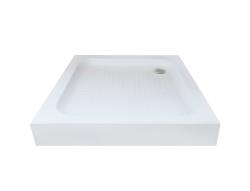 Душевой поддон Olives P-90125S-WH с сифоном 90х90 см квадратный, ABS - пластик, низкий, белый, антискользящая поверхность, для душа