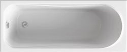 Ванна BAS "СТАЙЛ" с гидромассажным оборудованием FLAT 160х70 см пристенная, акрил, цвет- белый, (без рамы, сифона, фронтальной панели), прямоугольная
